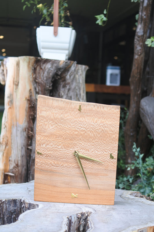 タモ|一枚板時計