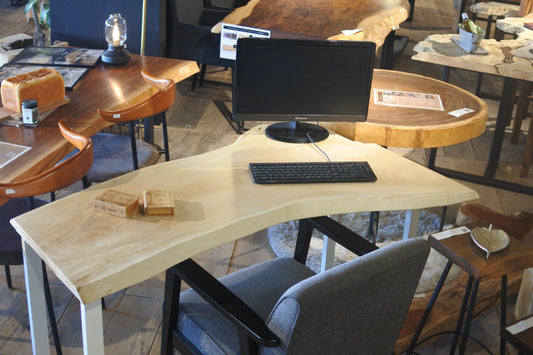 35.トチ|パソコンデスク(白トチ)