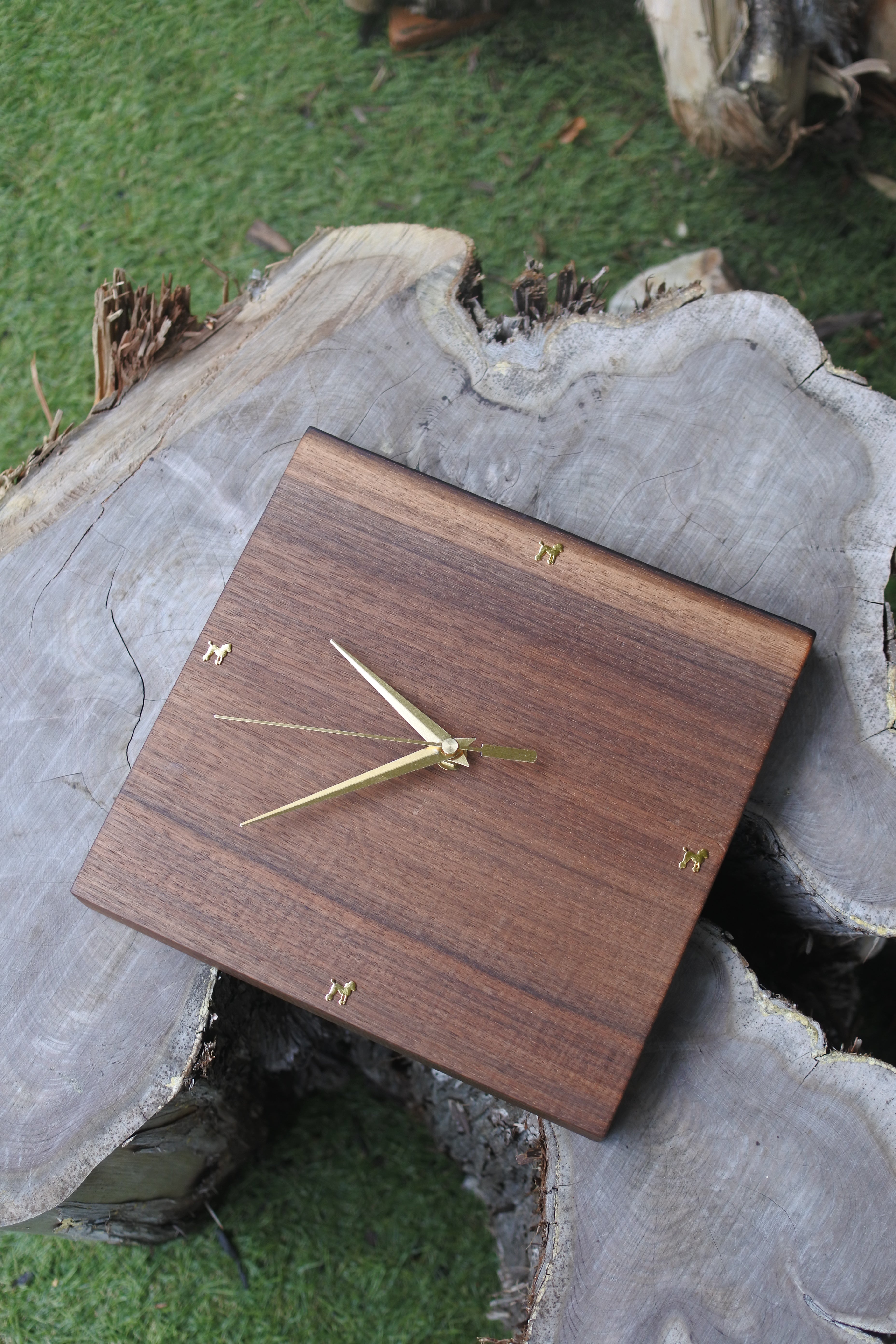 ウォールナット|一枚板時計