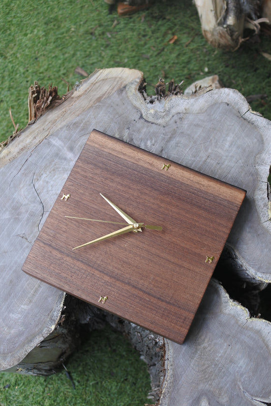 ウォールナット|一枚板時計