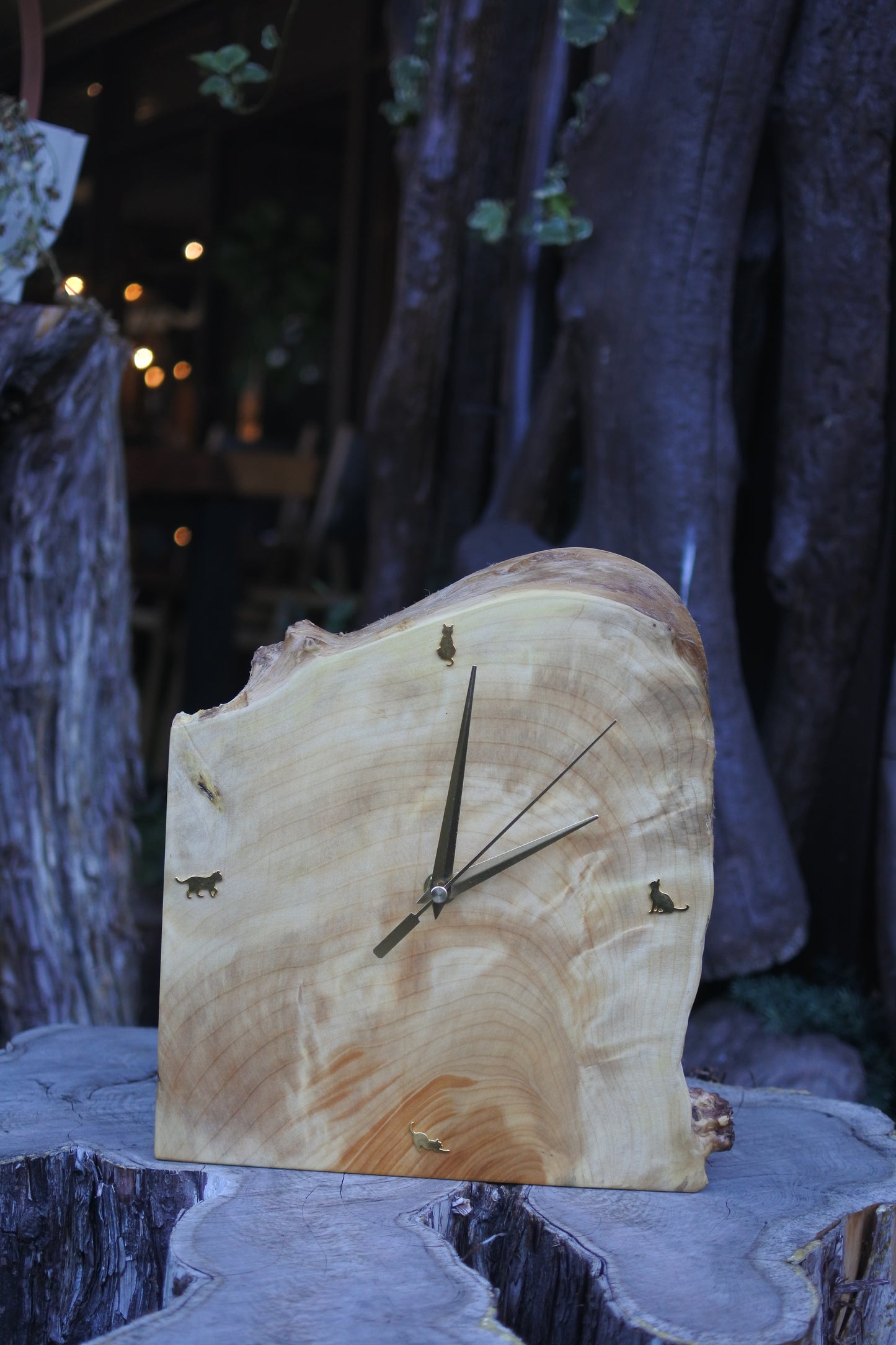 イチョウ｜一枚板時計